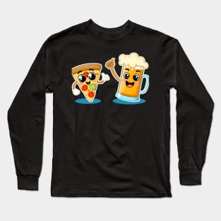 Funny Beer and Pizza Lover Long Sleeve T-Shirt